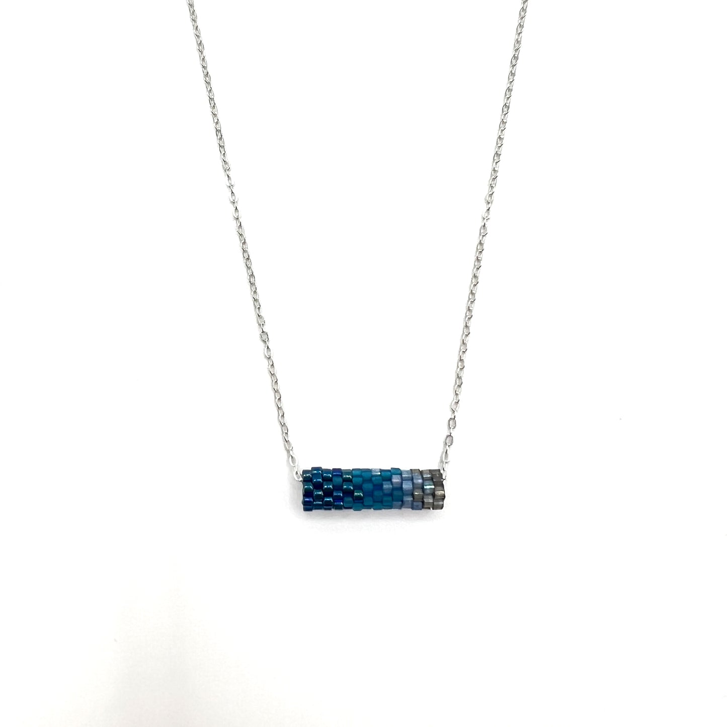 Indigo Bunting Tube Necklace