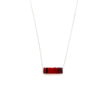 Northern Cardinal Tube Necklace