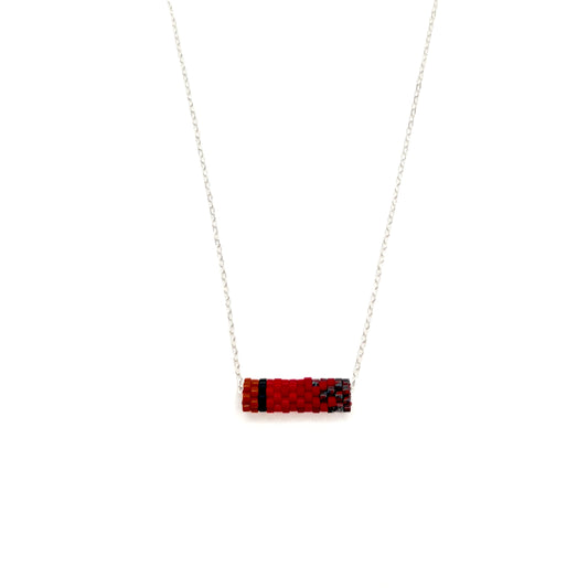 Northern Cardinal Tube Necklace